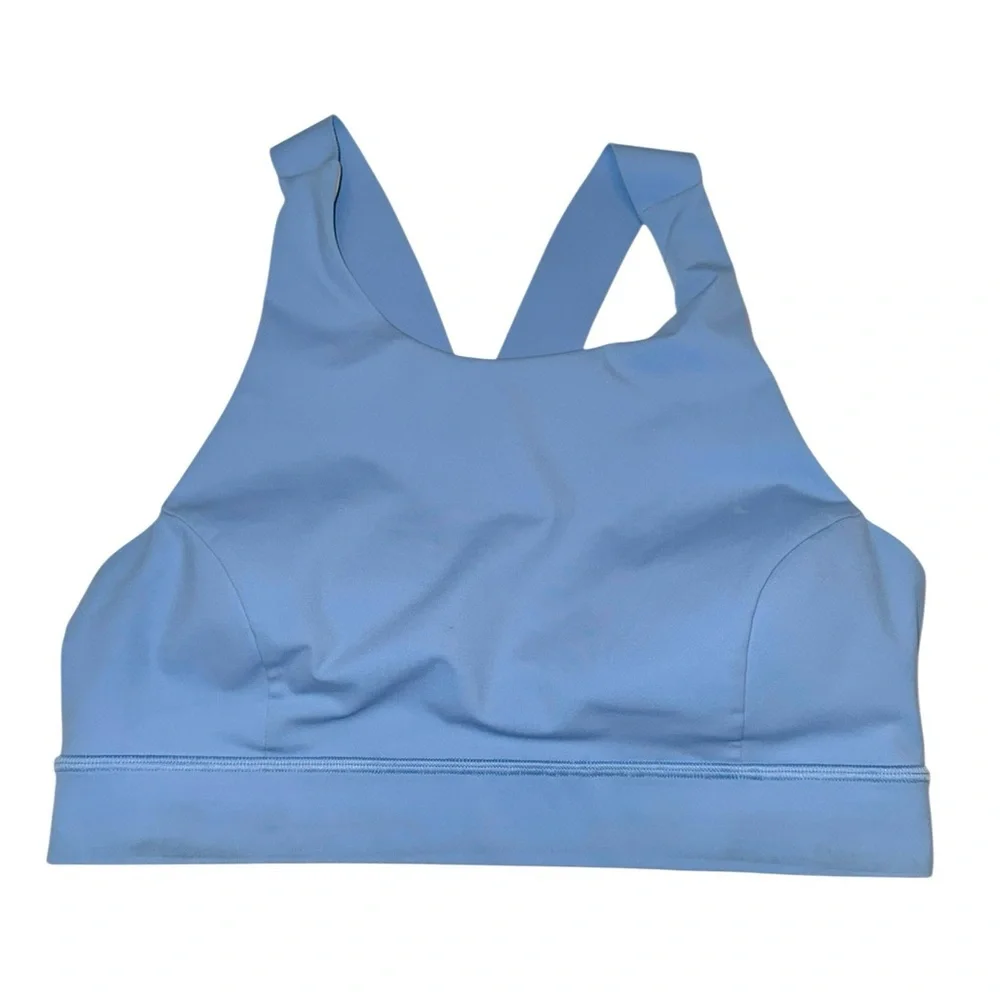 Lululemon Fast & Free Bra (Nulux) Aero Blue Sz 10 Orig $68 Like New